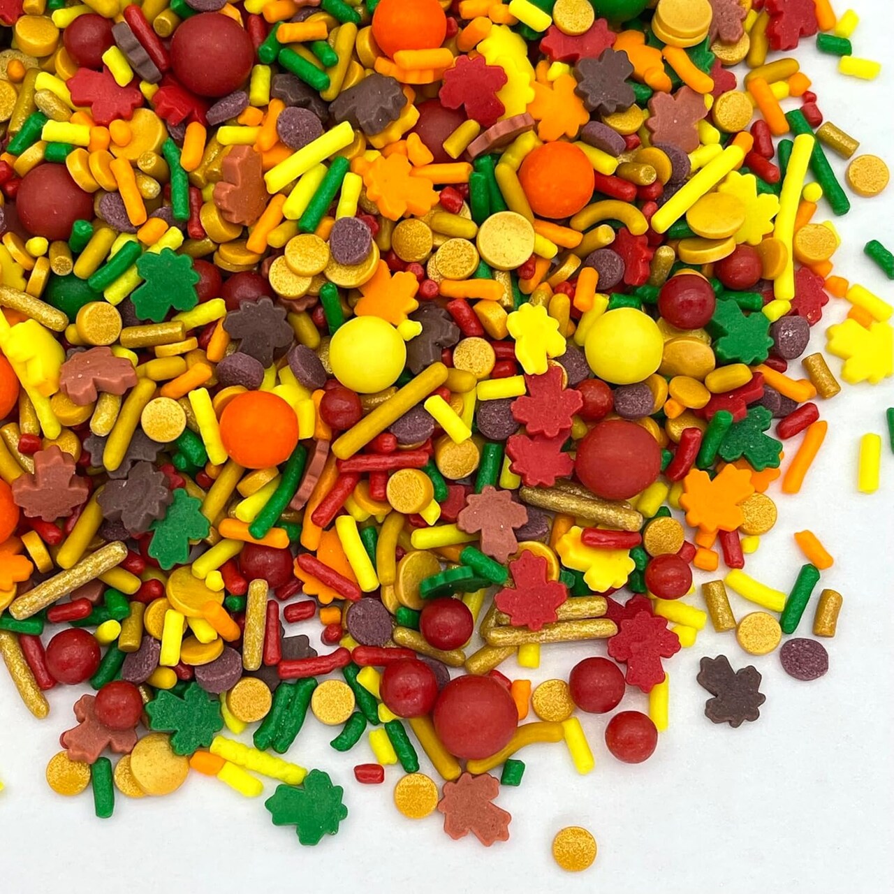 Fall Themed Sprinkles - Sprinkles for Cake Decorating (Silver)